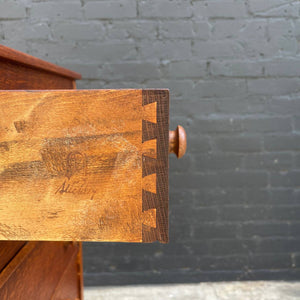 American Antique Mission Oak Highboy Chest of Drawers by Stickley, c.1940’s