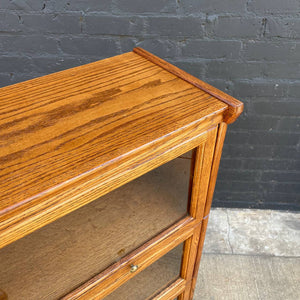 Vintage Barristers Oak & Glass Bookcase Shelf, c.1970’s