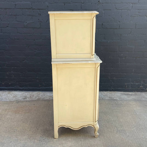 Antique French Provincial Highboy Chest of Drawers Dresser, c.1960’s