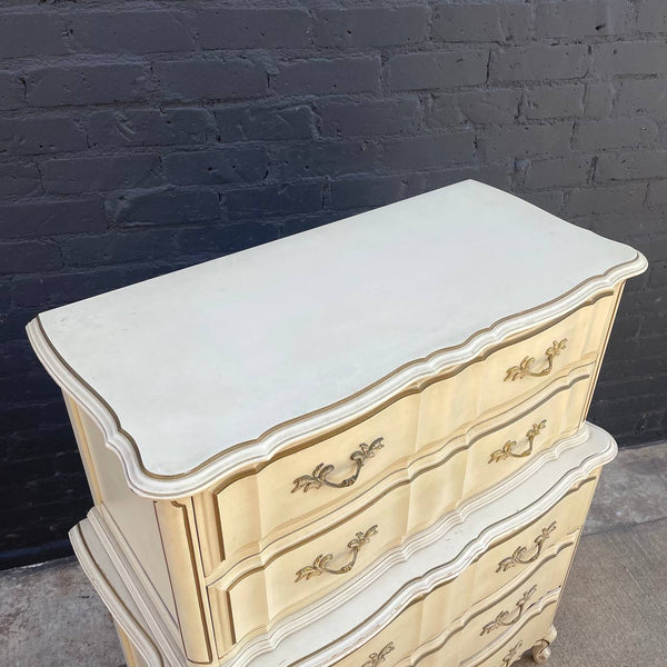 Antique French Provincial Highboy Chest of Drawers Dresser, c.1960’s