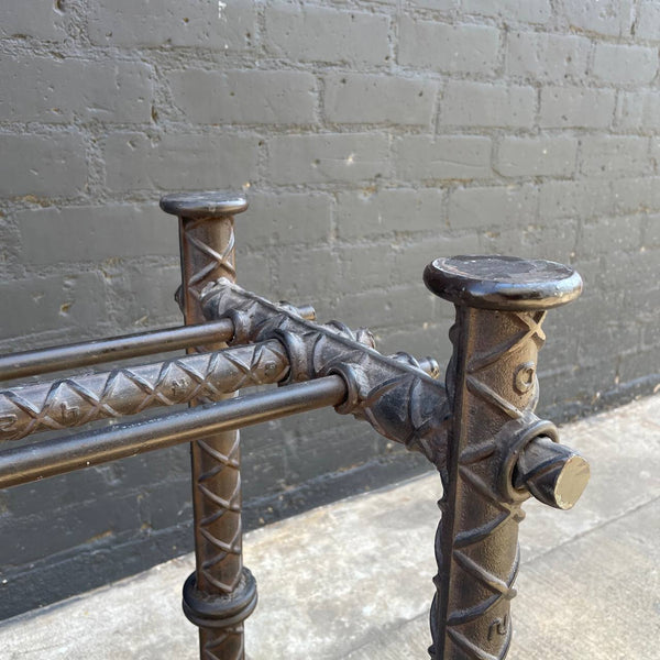 Industrial Modern Solid Iron Console Table - Glass Top Needed, c.1980’s