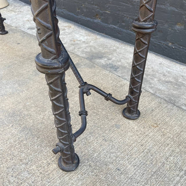 Industrial Modern Solid Iron Console Table - Glass Top Needed, c.1980’s