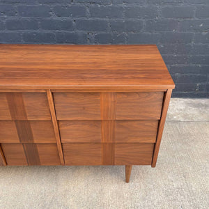 Mid-Century Modern Walnut 9-Drawer Dresser, c.1960’s