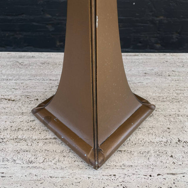 Antique Art Deco Table Lamp with Art Glass Shade, c.1950’s