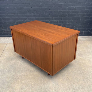 Mid-Century Modern Walnut Desk with Finished Back, c.1960’s