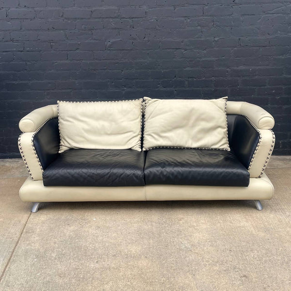 Italian Contemporary Modern Leather Sofa