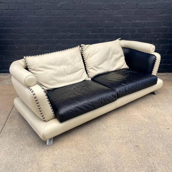 Italian Contemporary Modern Leather Sofa