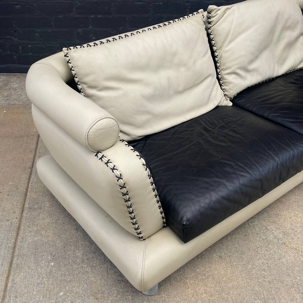 Italian Contemporary Modern Leather Sofa