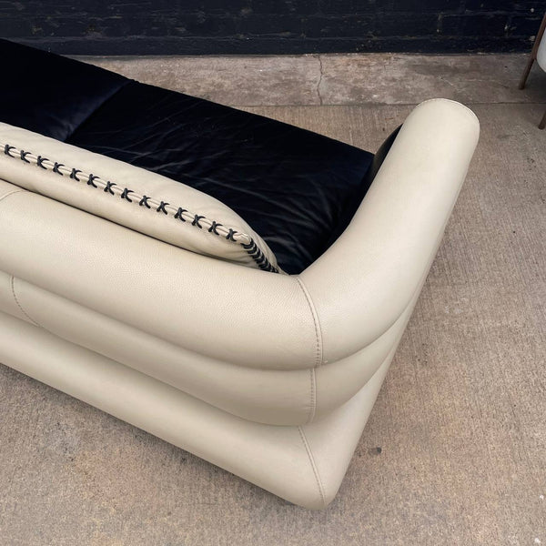 Italian Contemporary Modern Leather Sofa