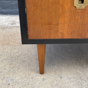 Mid-Century Modern Walnut Night Stands with Brass Accents by Glenn of California, c.1960’s