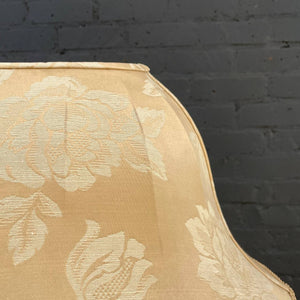 Antique Corinthian Column Brass Floor Lamp with Claw Feet & Original Shade, c.1950’s