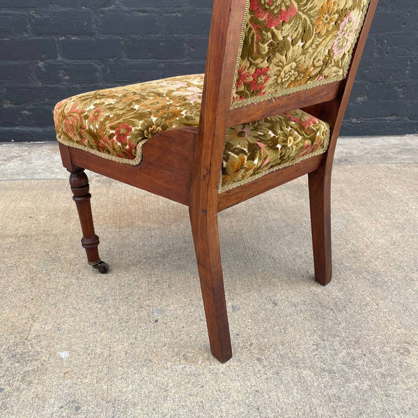 Pair of American Antique Eastlake Style Carved Side Chairs, c.1930’s