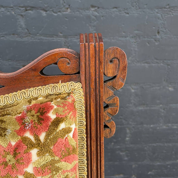 Pair of American Antique Eastlake Style Carved Side Chairs, c.1930’s