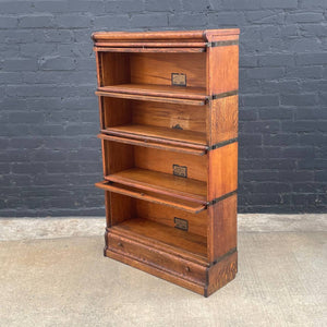 Vintage Stackable Barristers Oak & Glass Bookcase Shelf by Globe Wernicke, c.1930’s