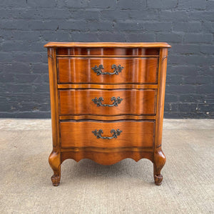 Pair of Antique French Provincial Carved Wood Night Stands, c.1960’s