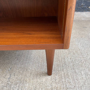 Pair of Mid-Century Modern Walnut Bookcase Cabinets with Adjustable Shelves, c.1960’s