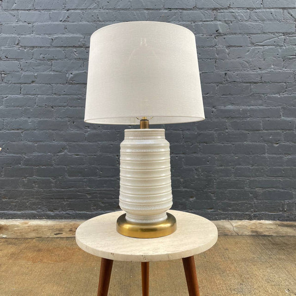 Vintage Mid-Century Modern Ceramic Table Lamp with Shade, c.1960’s