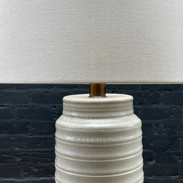 Vintage Mid-Century Modern Ceramic Table Lamp with Shade, c.1960’s