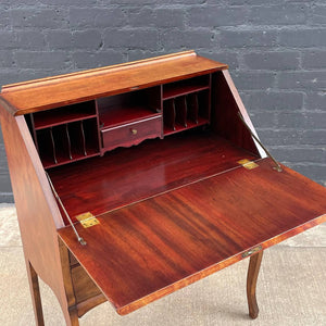 Antique French Provincial Mahogany Style Drop-Leaf Writing Desk, c.1960’s