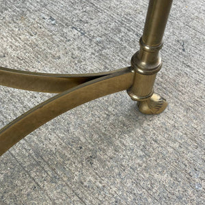 Mid-Century Modern Italian Brass & Glass Coffee Table with Hoof Feet, c.1960’s