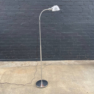 Mid-Century Modern Adjustable Goose Neck Chrome Floor Lamp, c.1970’s