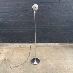 Mid-Century Modern Adjustable Goose Neck Chrome Floor Lamp, c.1970’s