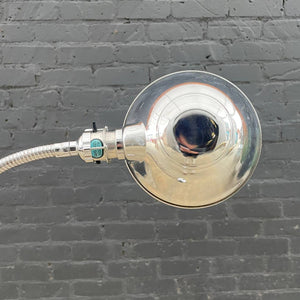 Mid-Century Modern Adjustable Goose Neck Chrome Floor Lamp, c.1970’s