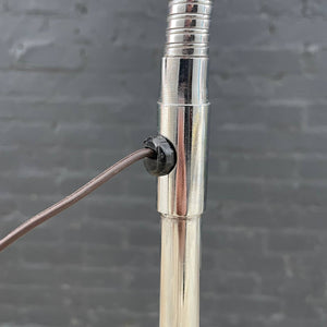 Mid-Century Modern Adjustable Goose Neck Chrome Floor Lamp, c.1970’s