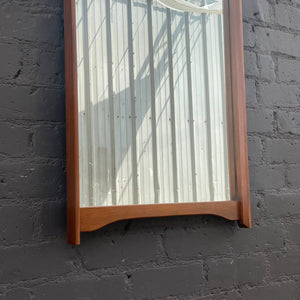 Mid-Century Modern Sculpted Walnut Wall-Hanging Mirror, c.1960’s