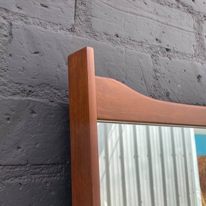 Mid-Century Modern Sculpted Walnut Wall-Hanging Mirror, c.1960’s