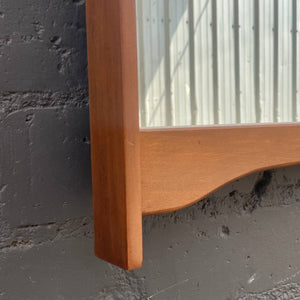 Mid-Century Modern Sculpted Walnut Wall-Hanging Mirror, c.1960’s