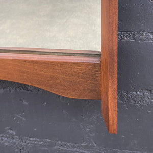 Mid-Century Modern Sculpted Walnut Wall-Hanging Mirror, c.1960’s