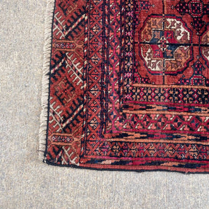 Vintage Persian Red Wool Carpet Rug, c.1960’s