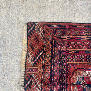 Vintage Persian Red Wool Carpet Rug, c.1960’s