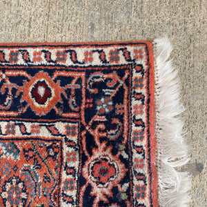 Vintage Persian Red Oriental Wool Carpet Rug, c.1940’s