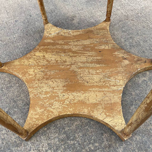 Vintage Neoclassical Style Burl Wood Accent Table