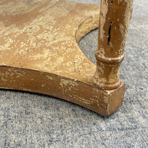 Vintage Neoclassical Style Burl Wood Accent Table