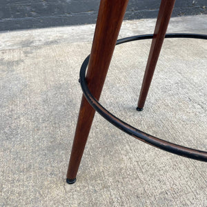 Pair of Vintage Mid-Century Modern Walnut Bar Stools, c.1960’s