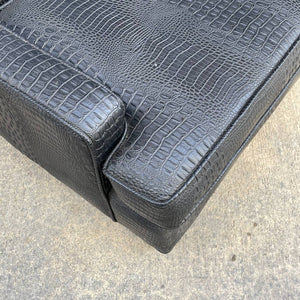 Vintage Mid-Century Modern Faux Crocodile Leather Lounge Chair, c.1960’s