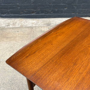 Mid-Century Modern Walnut Two-Tier Side Table with Magazine Holder, c.1960’s