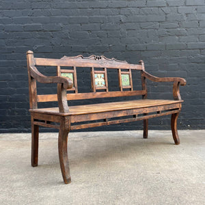 Vintage Boho Jungalow Style Garden Bench