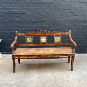 Vintage Boho Jungalow Style Garden Bench