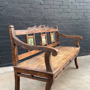 Vintage Boho Jungalow Style Garden Bench