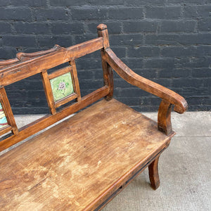 Vintage Boho Jungalow Style Garden Bench