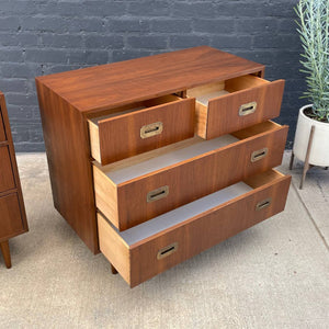 Pair of Mid-Century Modern Chest Dresser with Brass Accents by Lane, c.1950’s
