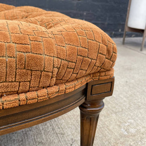 Pair of Mid-Century Modern Regency Style Tufted Stools, c.1960’s