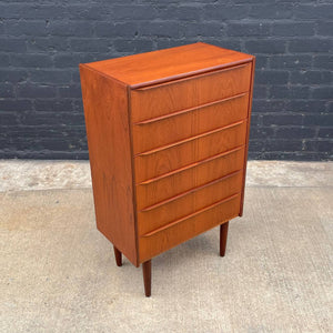 Mid-Century Danish Modern Teak Highboy Dresser, c.1960’s