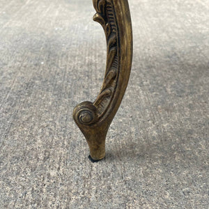 Antique Gilded Brass & Marble Stone Side Table, c.1950’s