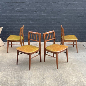 Set of 6 Mid-Century Modern Sculpted Walnut Dining Chairs, c.1950’s