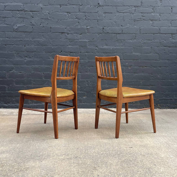 Set of 6 Mid-Century Modern Sculpted Walnut Dining Chairs, c.1950’s